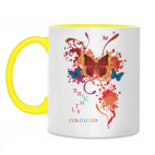 Двухцветная кружка Бабочки