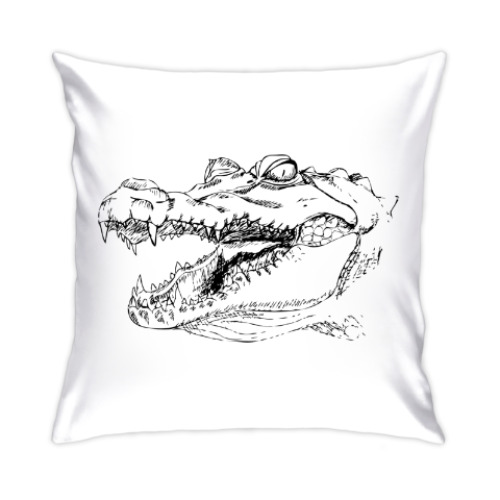 Подушка с принтом Аллигатор