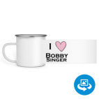 Кружка металлическая белая (круговая запечатка)