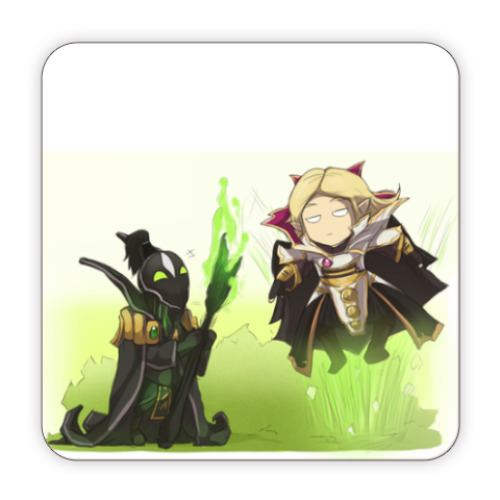 Костер (подставка под кружку) Invoker & Rubick, Dota 2