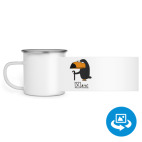 Кружка металлическая белая (круговая запечатка)