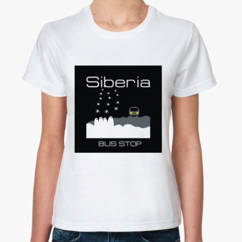Классическая футболка с принтом Bus-Stop