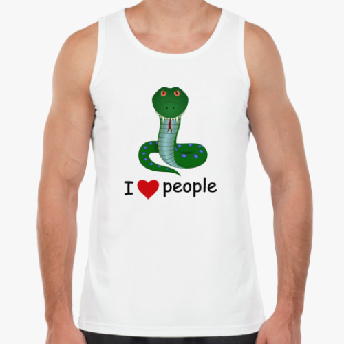 Майка с принтом Зеленый ужик