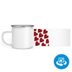 Кружка металлическая белая (круговая запечатка)