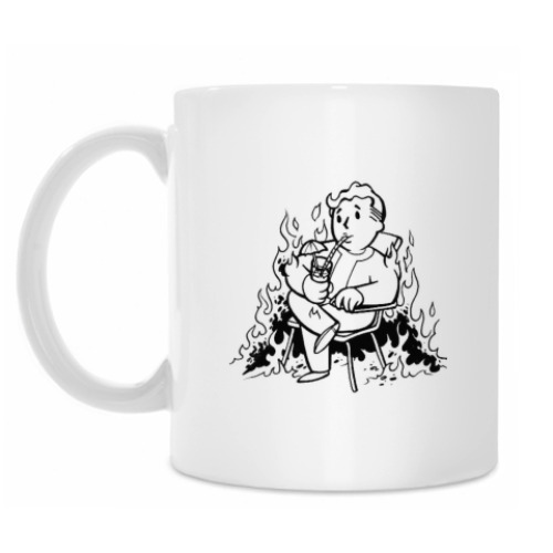 Кружка с принтом Vault boy