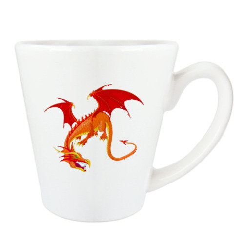 Чашка Латте с принтом Дракон