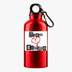 Металлическая бутылка 400 мл UV-DTF