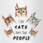 I like cats more than people (with cats pattern)