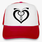 Кепка Trucker, красная Сердце
