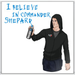 I believe in commander Shepard (paragon)