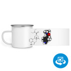 Кружка металлическая белая (круговая запечатка)