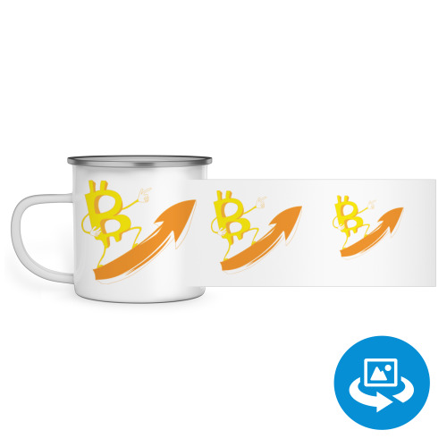 Эмалированная кружка (круговая запечатка) bitcoin