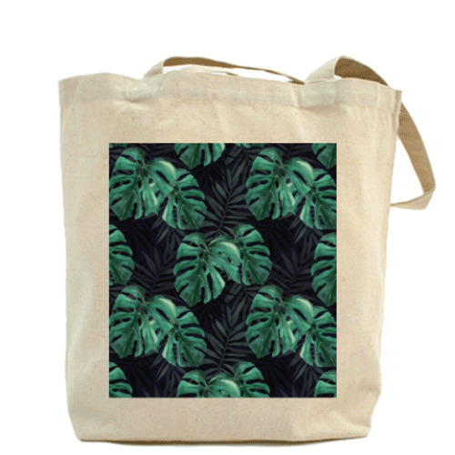 Сумка шоппер с принтом Тропический лес