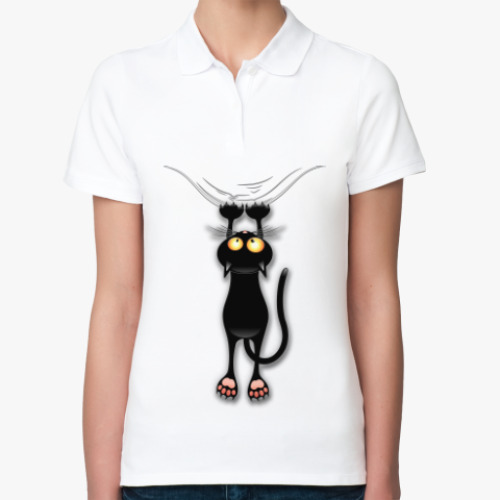 Женская рубашка поло Черная кошка