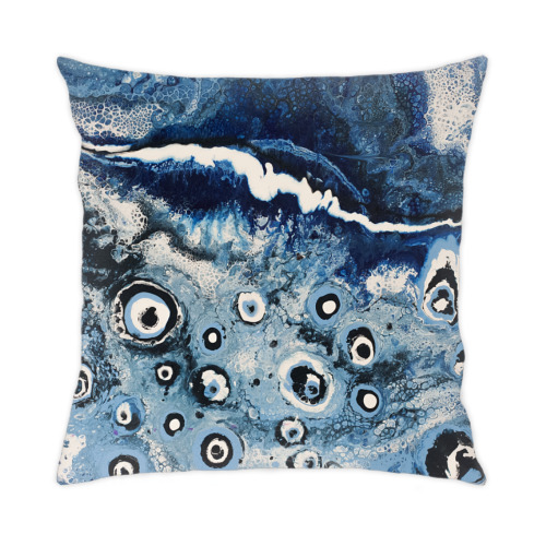 Подушка с принтом Дыхание океана