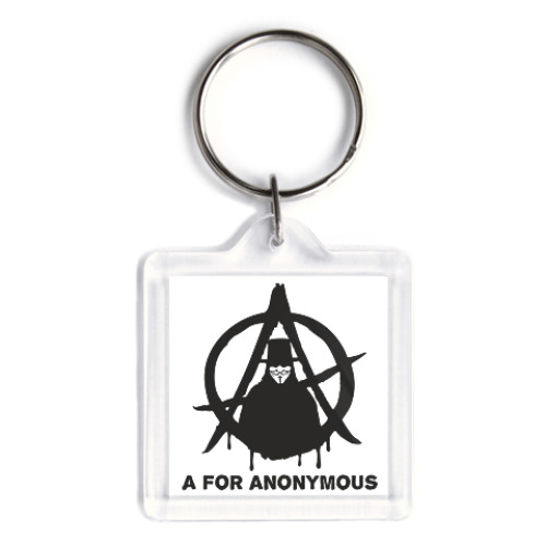 Брелок с принтом Anonymous