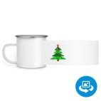 Кружка металлическая белая (круговая запечатка)