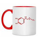 Двухцветная кружка Химическая формула Адреналина