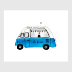 Постер 20 х 25 см Ice Cream Van