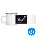 Кружка металлическая белая (круговая запечатка)