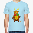 Классическая футболка Новогодний медведь