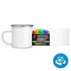 Кружка металлическая белая (круговая запечатка)