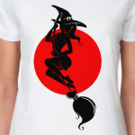 Ведьма на метле, полнолуние