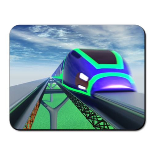 Коврик для мыши с принтом  'Поезд 3d'