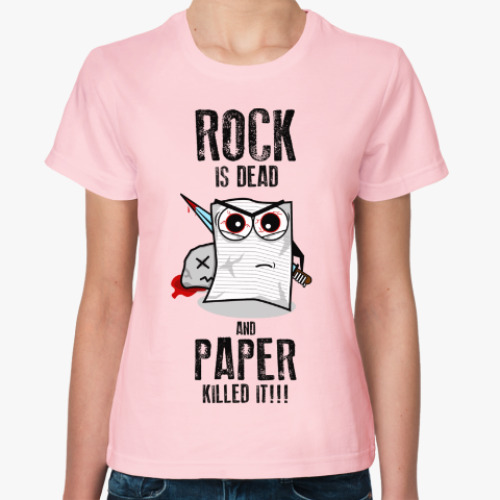Женская футболка Rock is dead...