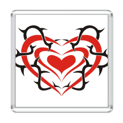 Магнит с принтом Spiked Heart