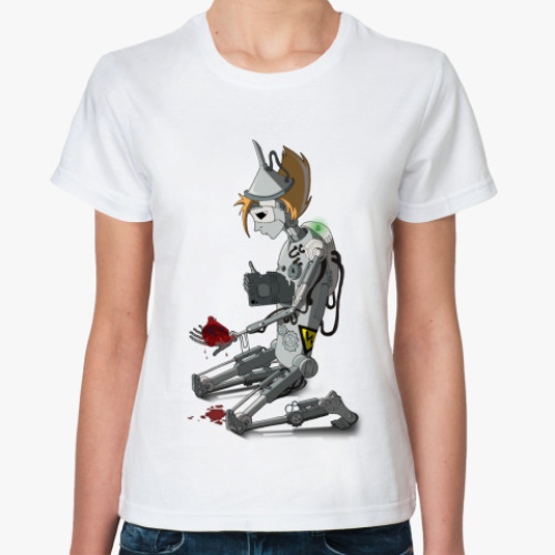 Классическая футболка с принтом  «Железный Дровосек»