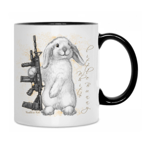 Кружка Маленький белый зайчик