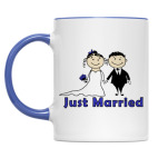 Двухцветная кружка Just married