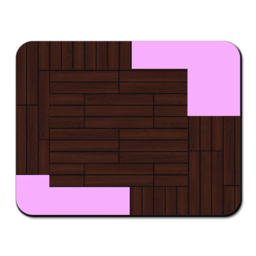 Коврик для мыши с принтом паркет имитация дерева