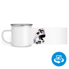 Кружка металлическая белая (круговая запечатка)