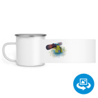 Кружка металлическая белая (круговая запечатка)