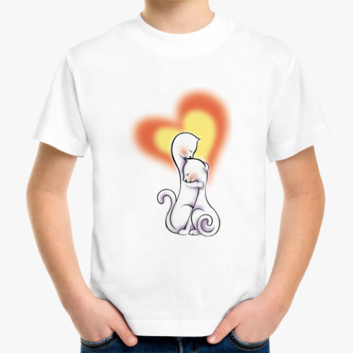 Детская футболка с принтом cats