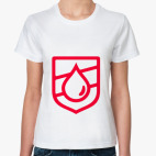 Классическая женская футболка Droplet Emblem