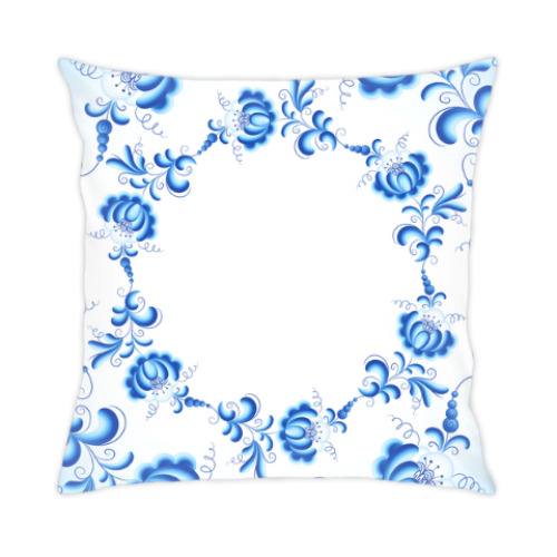 Подушка с принтом Гжель