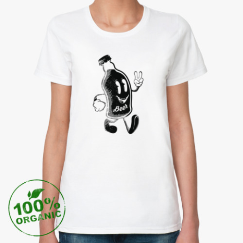 Женская футболка из органик-хлопка Герой веселья (hero of fun)