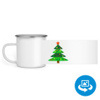 Кружка металлическая белая (круговая запечатка)