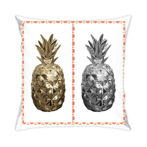 Подушка с принтом Ананасы