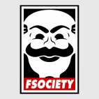 Постер 30 х 45 см Fsociety. Mr. Robot