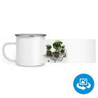 Кружка металлическая белая (круговая запечатка)