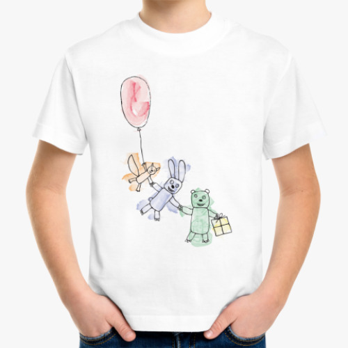 Детская футболка с принтом 'Звери'