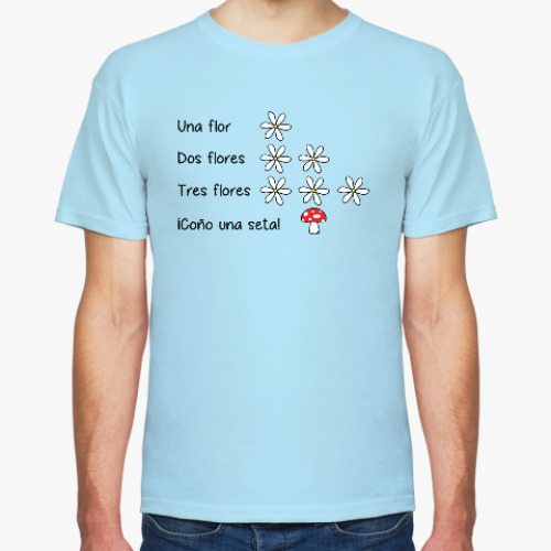 Футболка с принтом Flores y seta