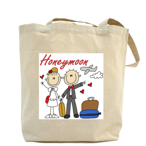 Сумка шоппер с принтом just married