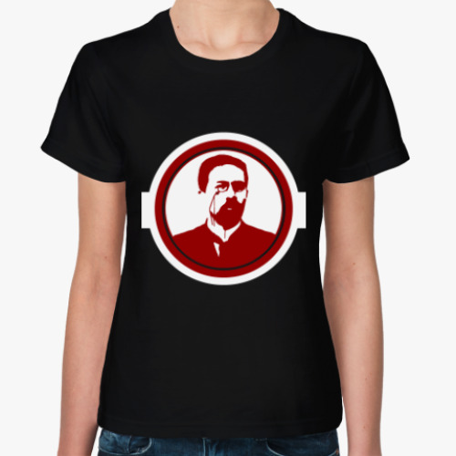 Женская футболка с принтом Антон Чехов