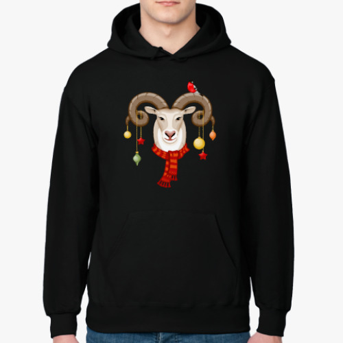 Толстовка худи с принтом Волшебный Баран