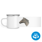 Кружка металлическая белая (круговая запечатка)